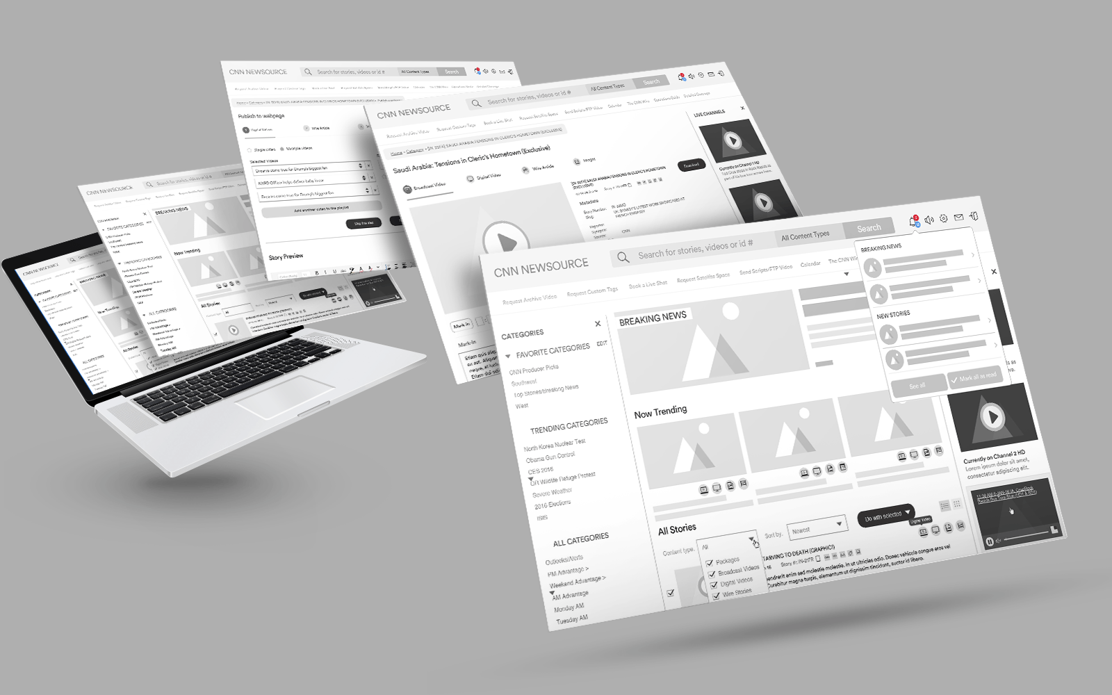 CNN Wireframes