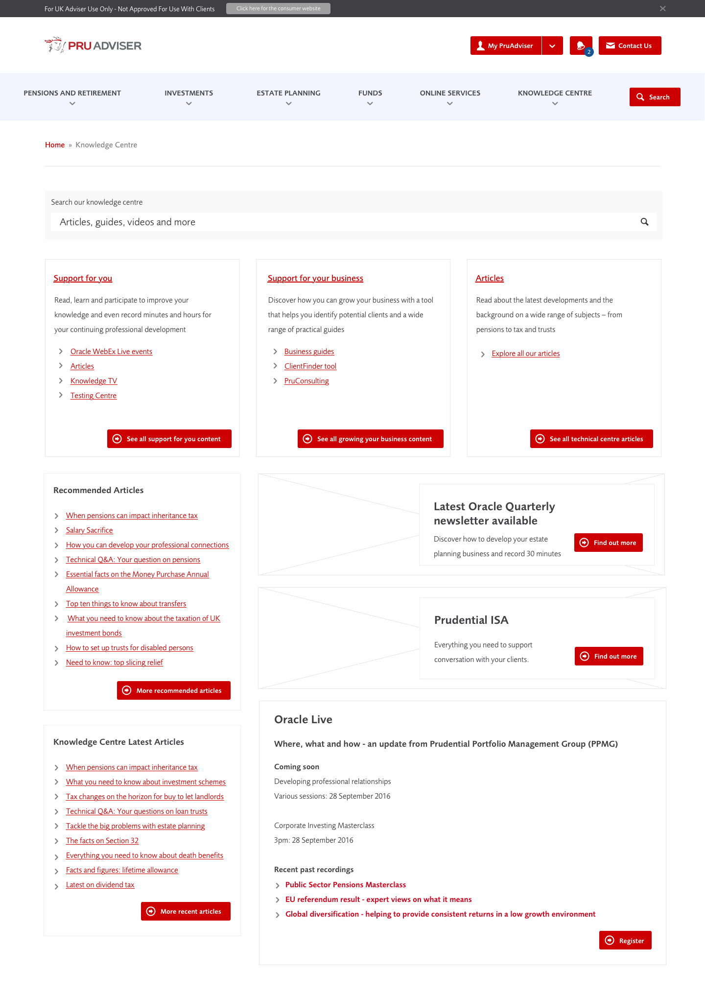 PruAdviser Wireframes