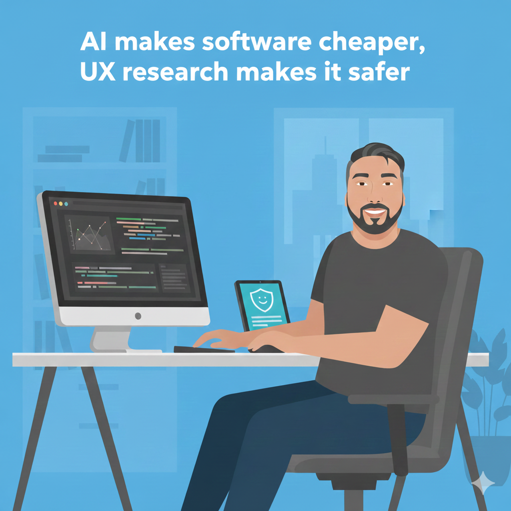 AI makes software cheaper, UX research makes it safer
